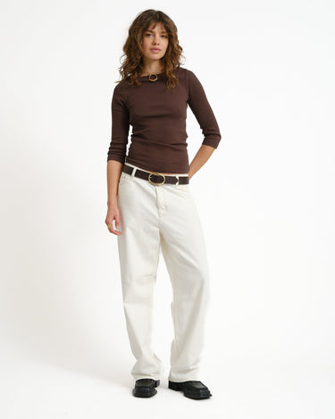 Fifi Boatneck Top Seal Brown - Things I Like Things I Love