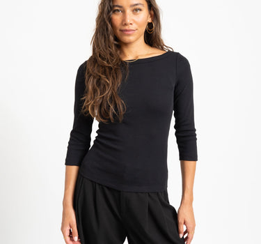 Fifi Boatneck Top Zwart - Things I Like Things I Love