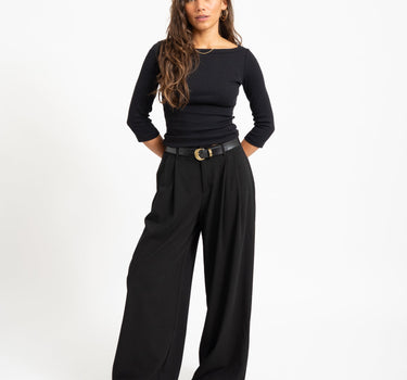 Fifi Boatneck Top Zwart - Things I Like Things I Love