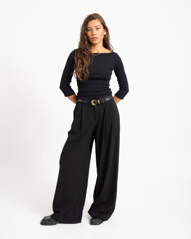 Fifi Boatneck Top Zwart - Things I Like Things I Love