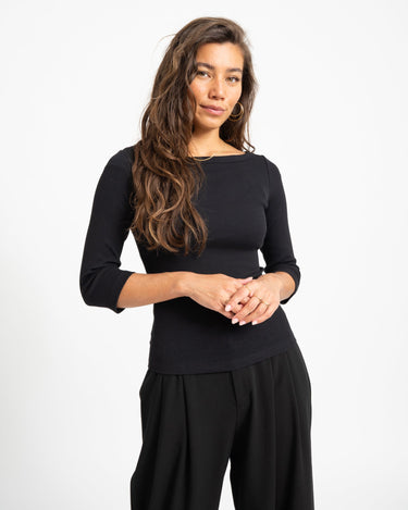 Fifi Boatneck Top Zwart - Things I Like Things I Love