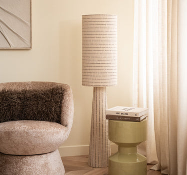 Floor Lamp Anna Bouclé Stripe - Things I Like Things I Love