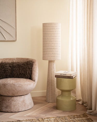 Floor Lamp Anna Bouclé Stripe - Things I Like Things I Love