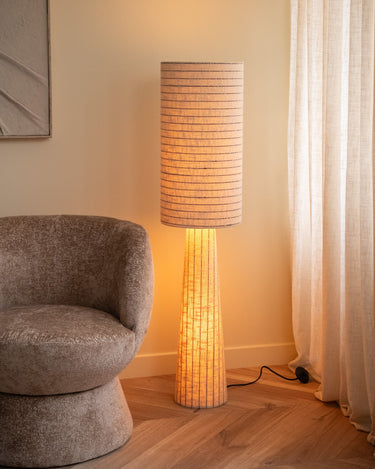 Floor Lamp Anna Bouclé Stripe - Things I Like Things I Love