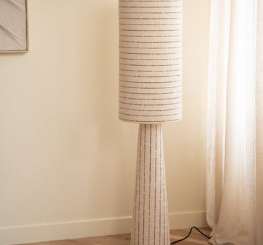 Floor Lamp Anna Bouclé Stripe - Things I Like Things I Love