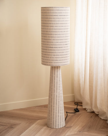 Floor Lamp Anna Bouclé Stripe - Things I Like Things I Love