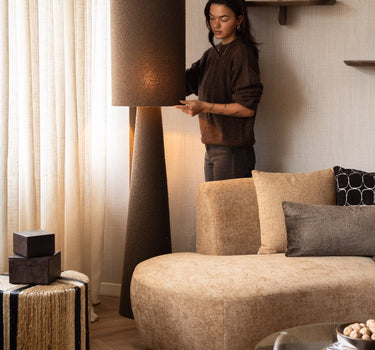 Floor Lamp Micky Bouclé Brown - Things I Like Things I Love