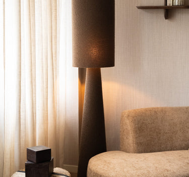 Floor Lamp Micky Bouclé Brown - Things I Like Things I Love