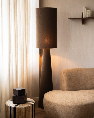 Floor Lamp Micky Bouclé Brown - Things I Like Things I Love