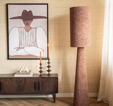 Floor Lamp Micky Bouclé Burgundy - Things I Like Things I Love