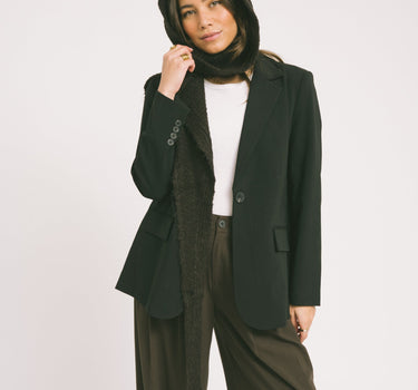 Fluffy Capuchon Scarf Brown - Things I Like Things I Love