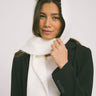 Fluffy Capuchon Scarf White - Things I Like Things I Love
