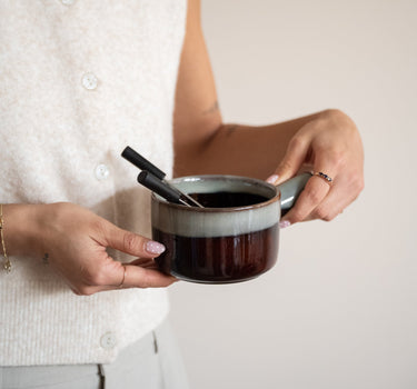 Fondue Set Ceramic Burgundy - Things I Like Things I Love