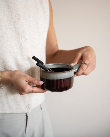 Fondue Set Ceramic Burgundy - Things I Like Things I Love