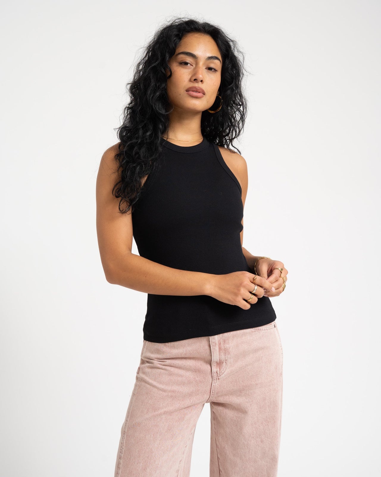 Forest Rib Top Black - NO - Things I Like Things I Love