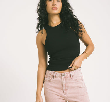 Forest Rib Top Black - Things I Like Things I Love