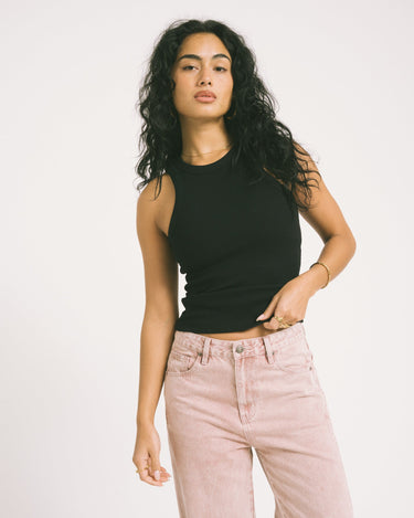 Forest Rib Top Black - Things I Like Things I Love