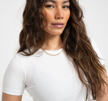 Frankie Tee Rib Bright White - Things I Like Things I Love