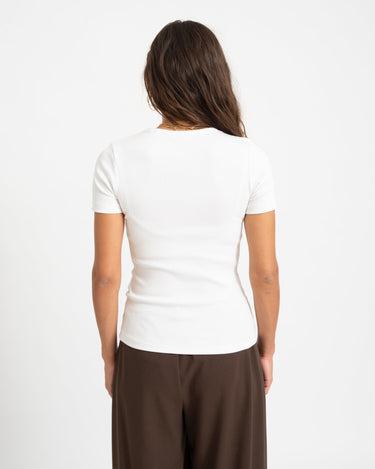 Frankie Tee Rib Bright White - Things I Like Things I Love