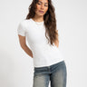 Frankie Tee Rib Bright White - Things I Like Things I Love