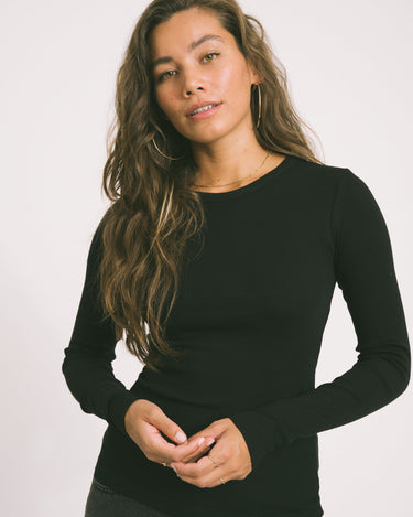 Freya Rib Tee Black - Things I Like Things I Love