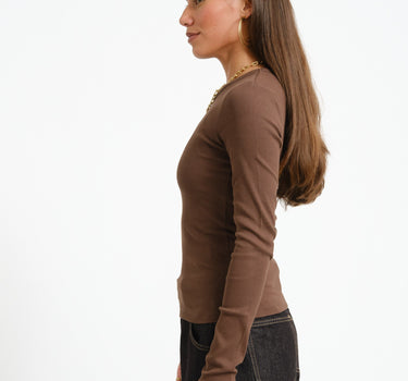 Freya Rib Tee Bracken - Things I Like Things I Love