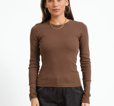 Freya Rib Tee Bracken - Things I Like Things I Love
