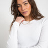 Freya Rib Tee Bright White - Things I Like Things I Love