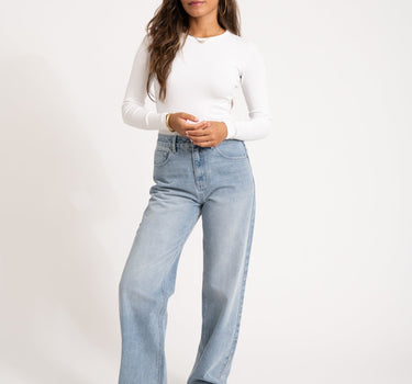 Freya Rib Tee Bright White - Things I Like Things I Love