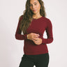 Freya Rib Tee Cabernet - Things I Like Things I Love