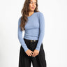 Freya Rib Tee Country Blue - Things I Like Things I Love