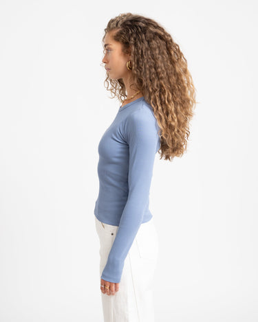Freya Rib Tee Country Blue - Things I Like Things I Love