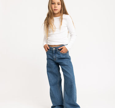 Freya Rib Tee GIRLS Bright White - Things I Like Things I Love