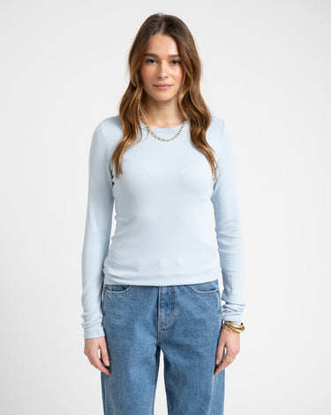 Freya Rib Tee Skyway - Things I Like Things I Love