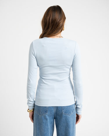 Freya Rib Tee Skyway - Things I Like Things I Love