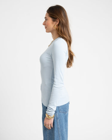 Freya Rib Tee Skyway - Things I Like Things I Love