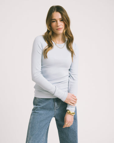 Freya Rib Tee Skyway - Things I Like Things I Love