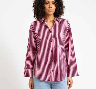 FRIDA BUTTON SHIRT BOX Windsor Wine/BEGONIA - Things I Like Things I Love