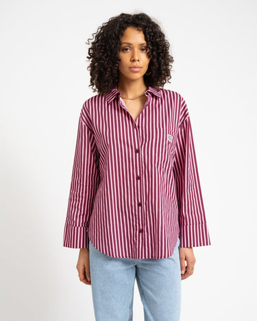 FRIDA BUTTON SHIRT BOX Windsor Wine/BEGONIA - Things I Like Things I Love