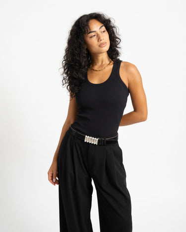 Frida U-Neck Top Black - Things I Like Things I Love