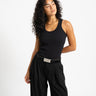 Frida U-Neck Top Black - Things I Like Things I Love