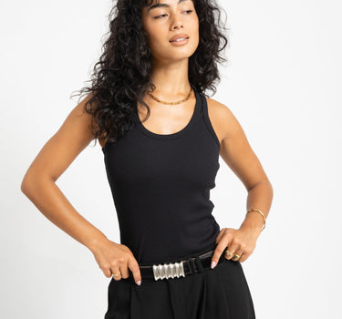 Frida U-Neck Top Black - Things I Like Things I Love