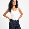 Frida U-Neck Top Bright White - Things I Like Things I Love