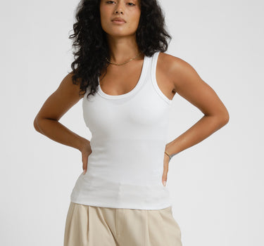 Frida U - Neck Top Bright White - Things I Like Things I Love