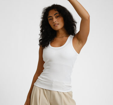 Frida U - Neck Top Bright White - Things I Like Things I Love