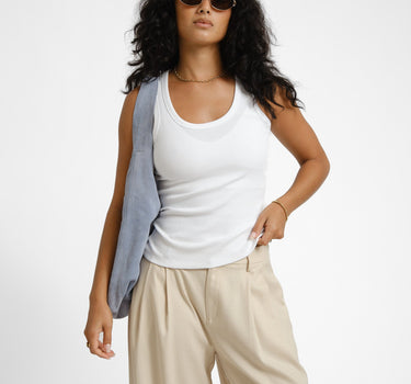 Frida U - Neck Top Bright White - Things I Like Things I Love