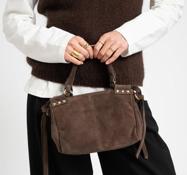 Fringy Studbag Brown - Things I Like Things I Love