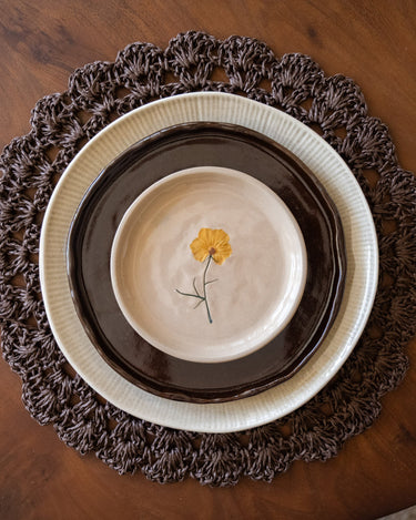 Gebaksbordje Bloem Oker - Things I Like Things I Love
