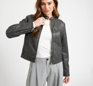 Geena Wash PU Racer Black - Things I Like Things I Love