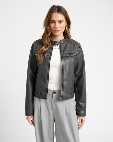 Geena Wash PU Racer Black - Things I Like Things I Love